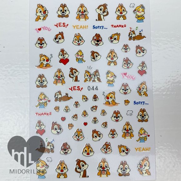 CHIP & DALE Fingernail Stickers Manicure Decals - Picture 2 of 7